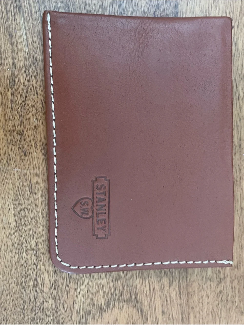Stanley Chestnut Leather Zip Wallet Pouch